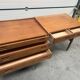 Bureau Scandinave midcentury à caisson et finition acajou