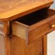Antique Louis-Philippe bedside table in walnut with drawer, Italy, 19th century.