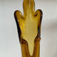 Vintage "Swung vase" in amber glass