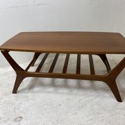 Table basse scandinave en teck par Louis Van Teeffelen pour Wébé