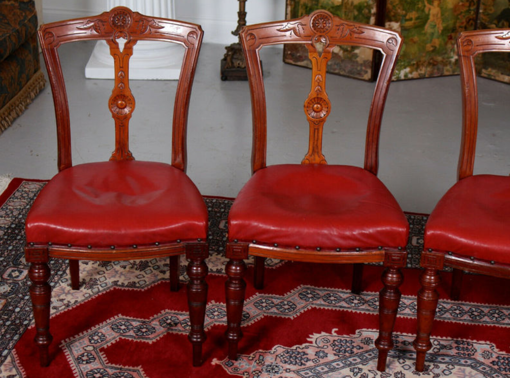 Set of four chairs of Victorian