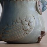 Japanese owl teapot in vintage stoneware