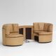 Vintage DS-800 “Biscuit” sofa by De Sede – beige leather 1970s