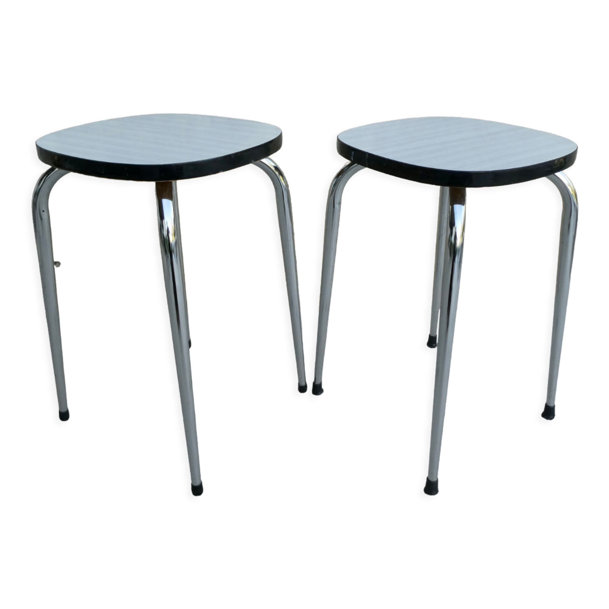 Pair of formica stools from the 60s