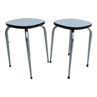 Pair of formica stools from the 60s