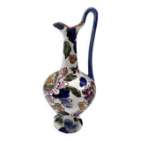Antique Gien vase – Peony model – Hand-painted earthenware – 13.5 cm