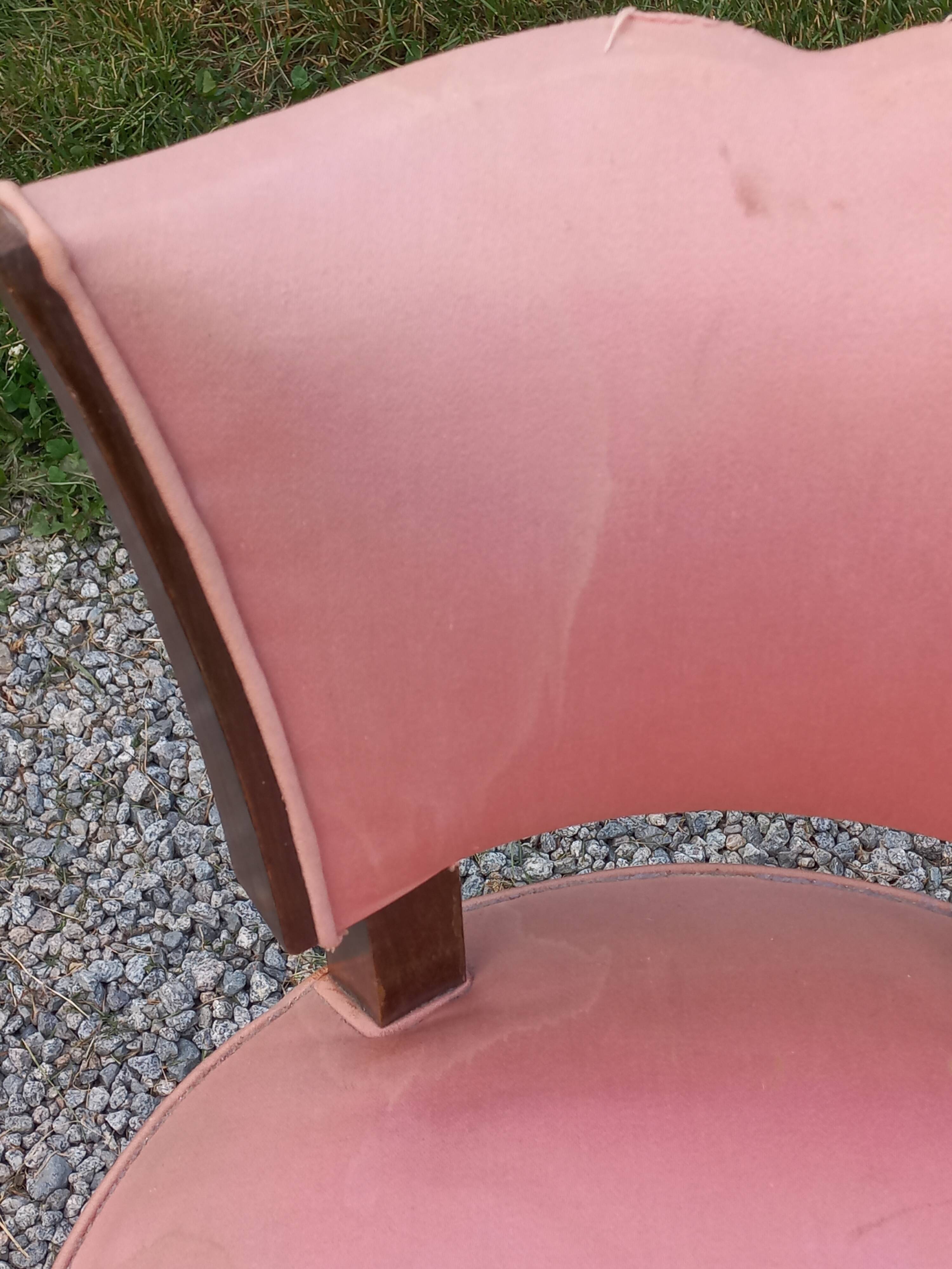 Pair of vintage low-backed bedroom chairs from the 1930s/1950s