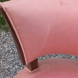 Paire de chaises de chambre vintage à dossier bas des années 30/50