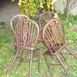Suite de 4 chaises windsor bistrot anglaise