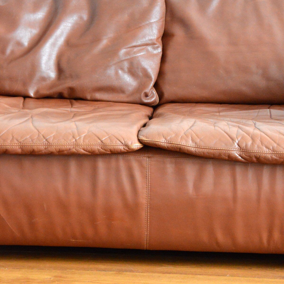 Sofa sofa leather leolux netherlands 1970s