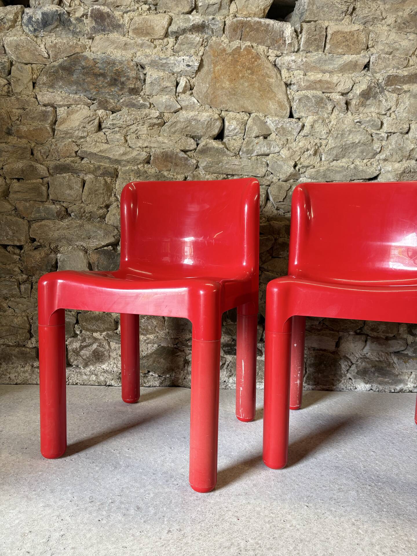 4 chairs model 4875 by C. Bartoli for Kartell, 1970
