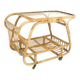 Scandinavian dessert table in rattan and glass, Sweden, 1960.