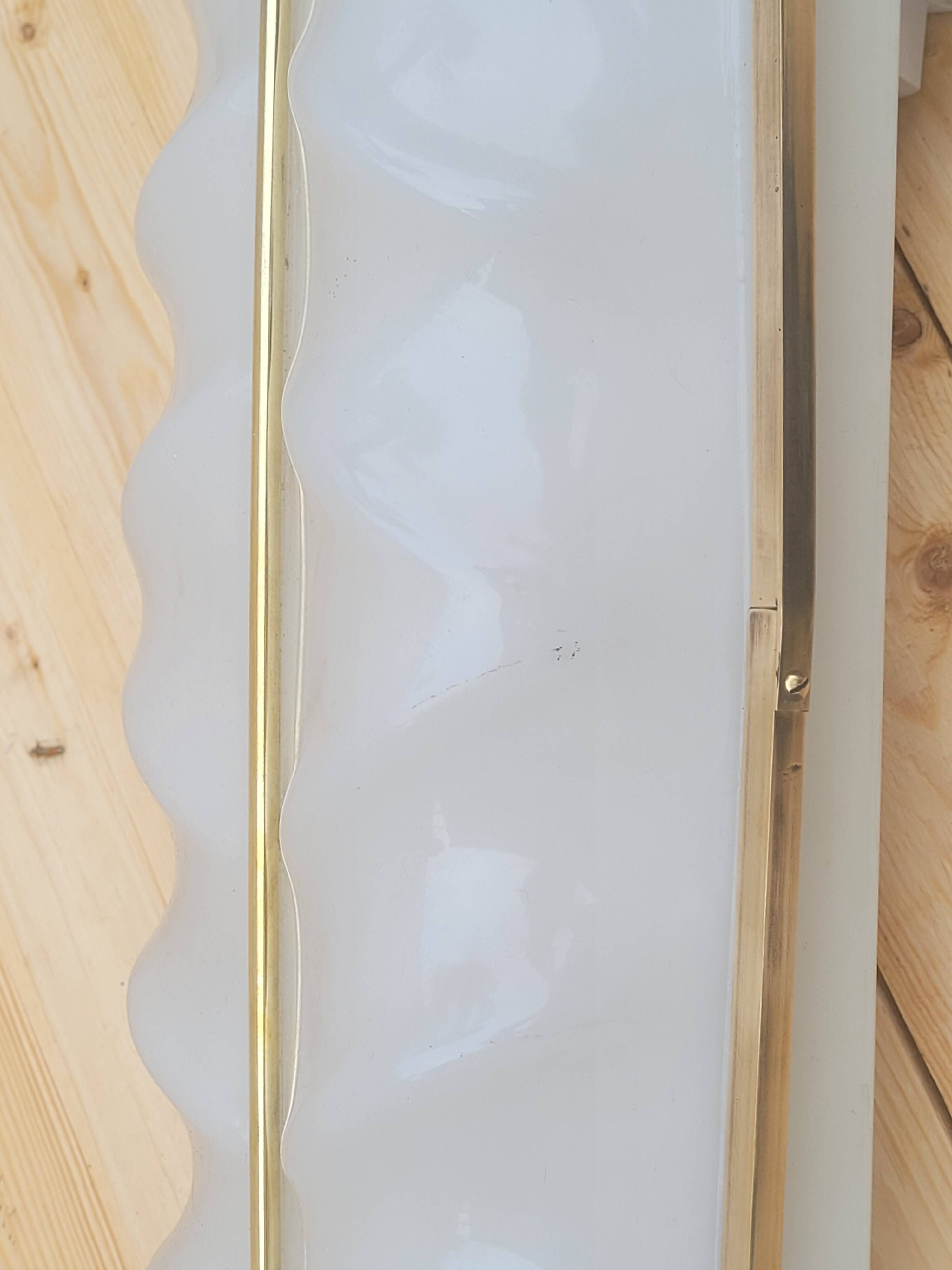 Large Stilux cinema wall lamp Art Deco Italy herringbone pattern