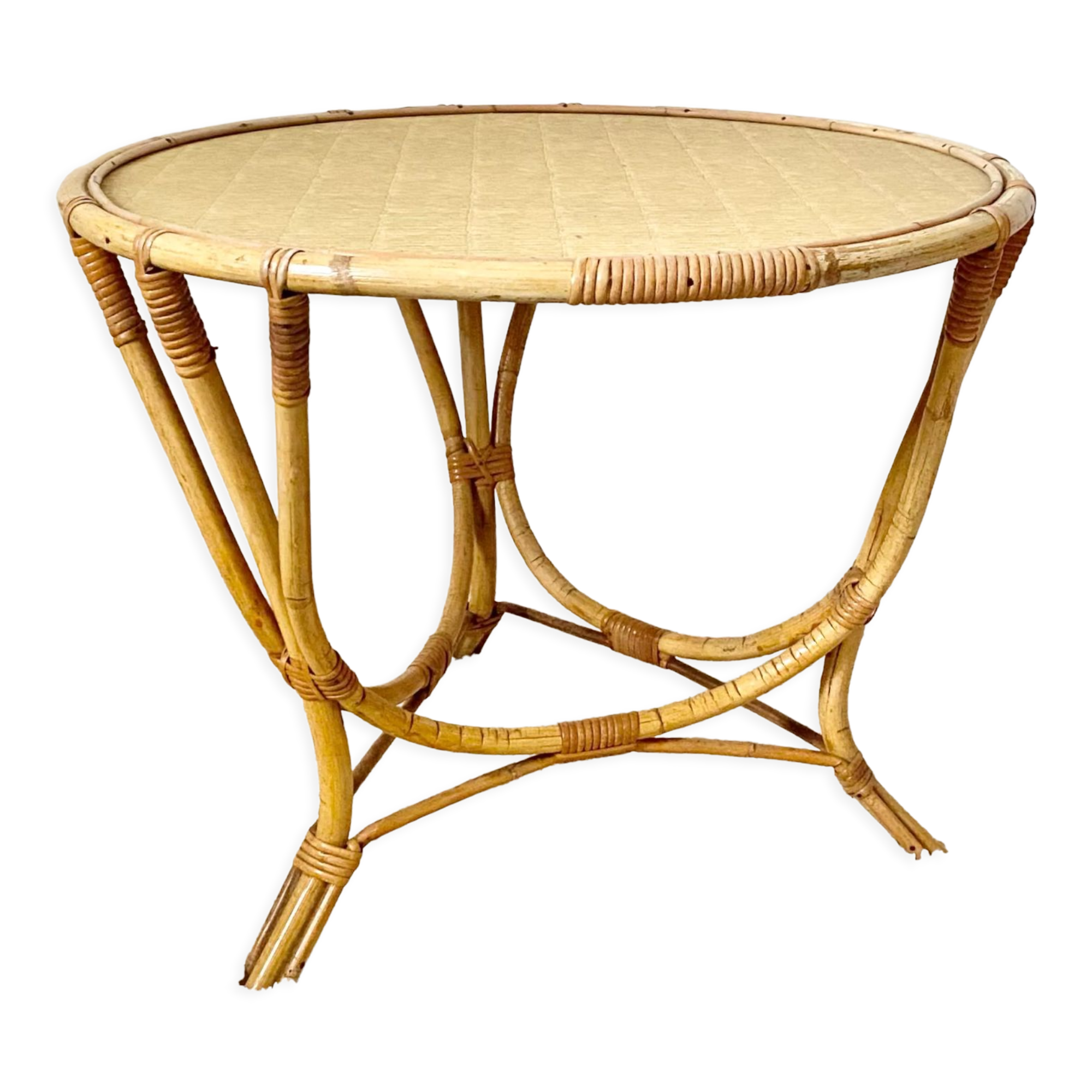 Triod rattan coffee table 1960S