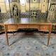 Louis XVI style flat desk in mahogany and green leather