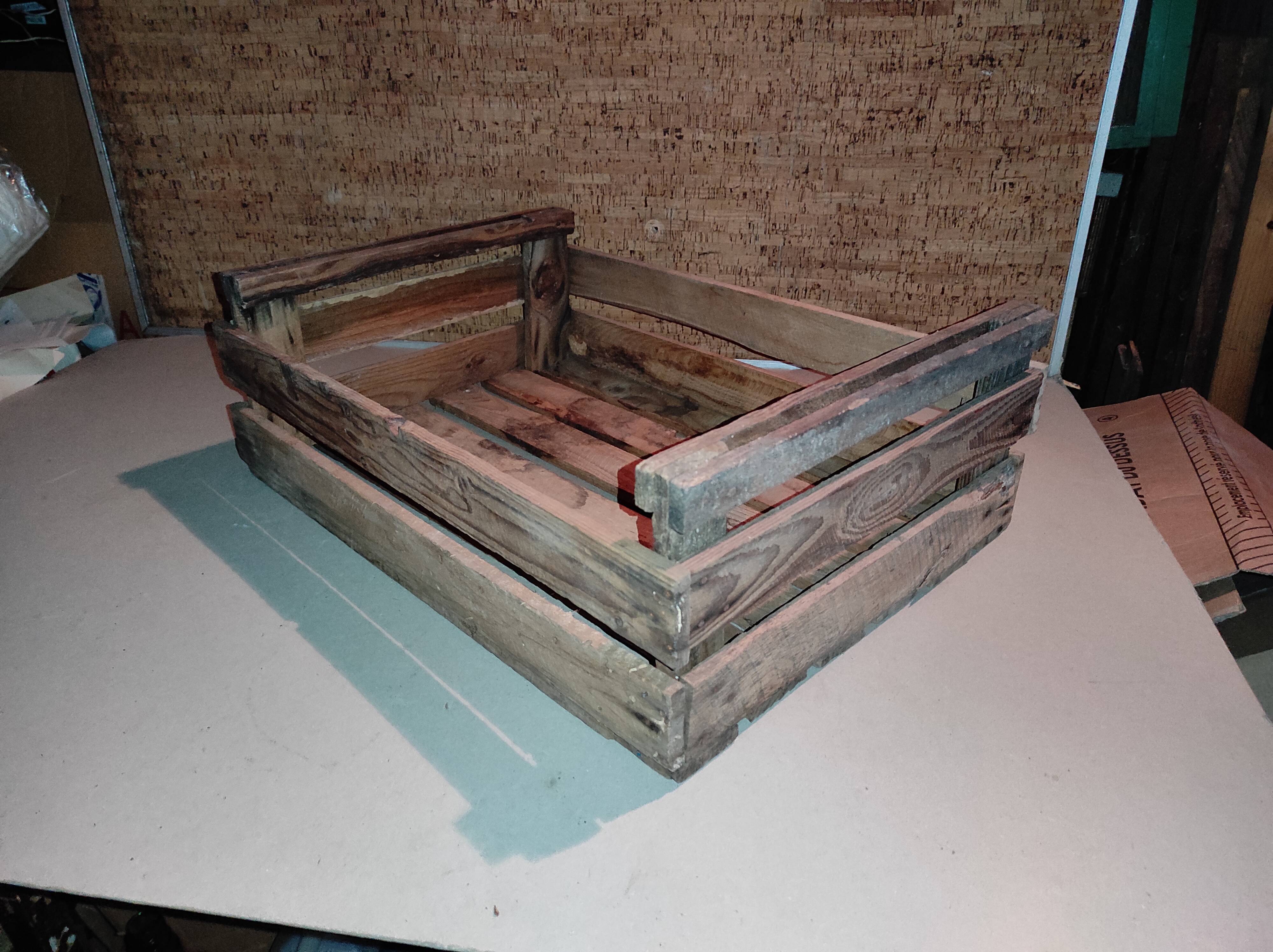 Old vintage wooden apple box