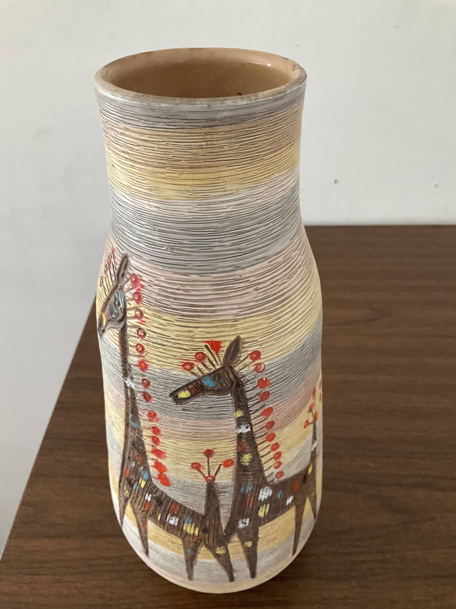 Fratelli Fanciullacci vase in ceramic from the 60s Italy