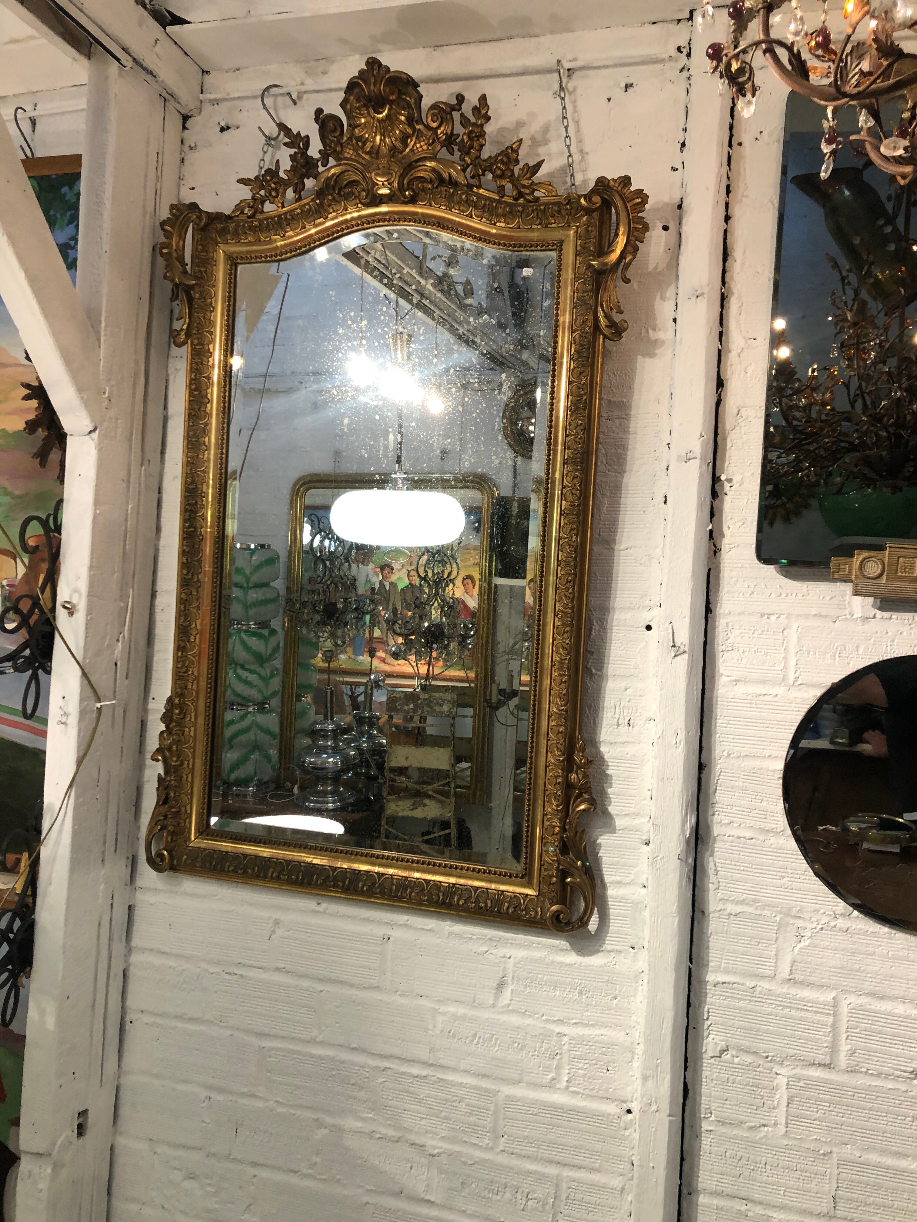 Louis XVl gilded mirror