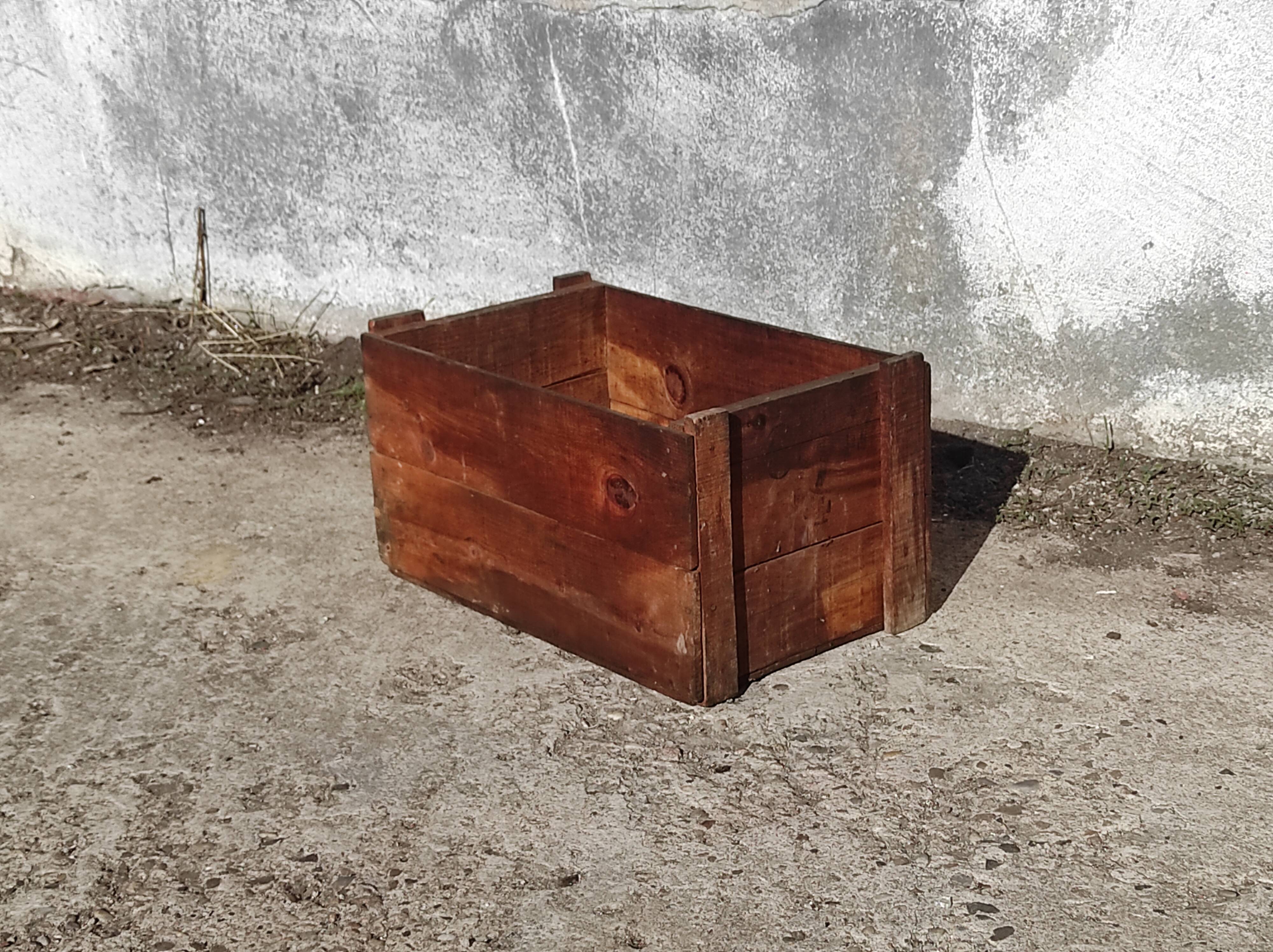 Old open bass drum made of vintage industrial fir wood