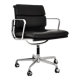 Black leather Soft Pad Chair by Charles & Ray Eames for ICF, 1970S