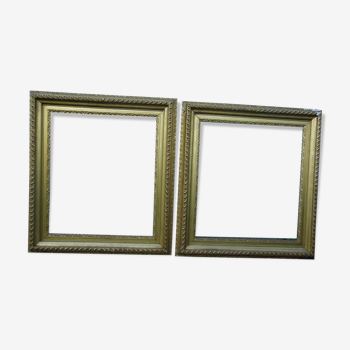 Pair of 19th century gilded wooden frames