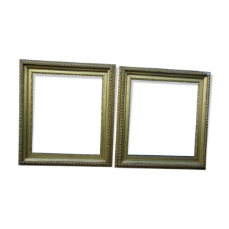 Pair of 19th century gilded wooden frames