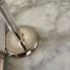 Marble cheese platter and silver metal 1970