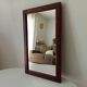 Vintage rectangular mirror in solid wood