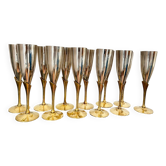 Service de 12 flûtes à champagne Orfèvrerie L’Ecuyer