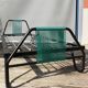 Metal bed  scoubidous green metal