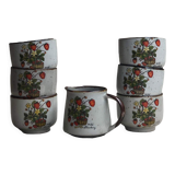 Service of 6 cups and a milk jug