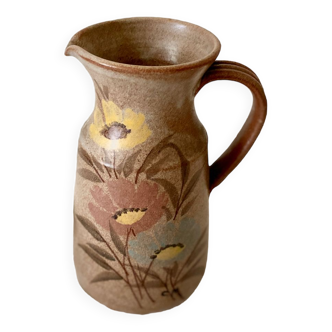 1L Vallauris pitcher in ceramic stoneware, handmade and signed by the craftsman