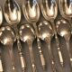 Suite of 12 small spoons with Russian silver metal ERCUIS Regency style
