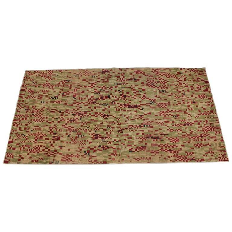 Extraordinary Geometric Design Carpet, 1950s