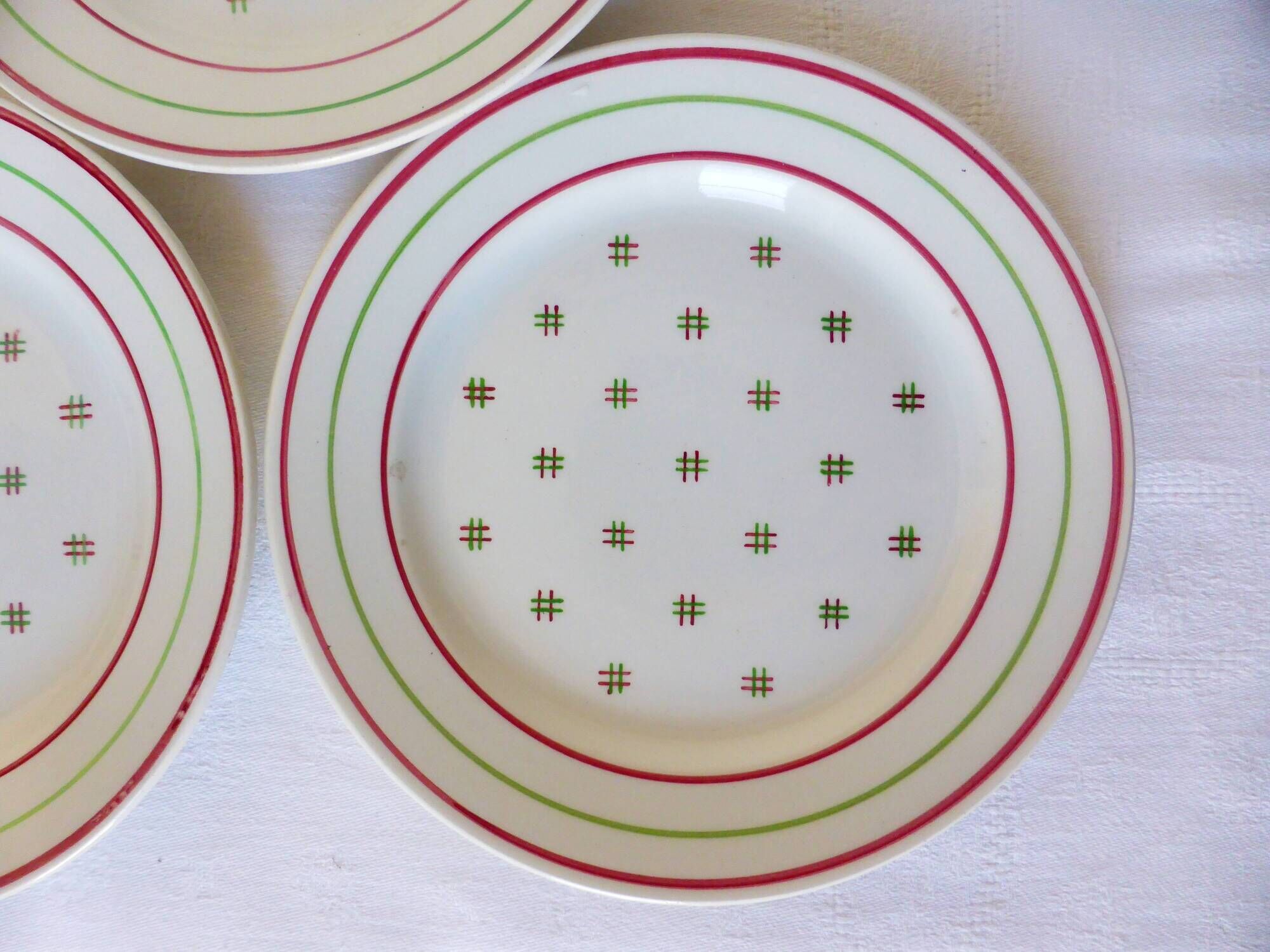 3 vintage dessert plates from the Luneville factory 2107113