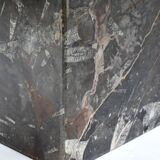 Table basse vintage en pierre fossilisée