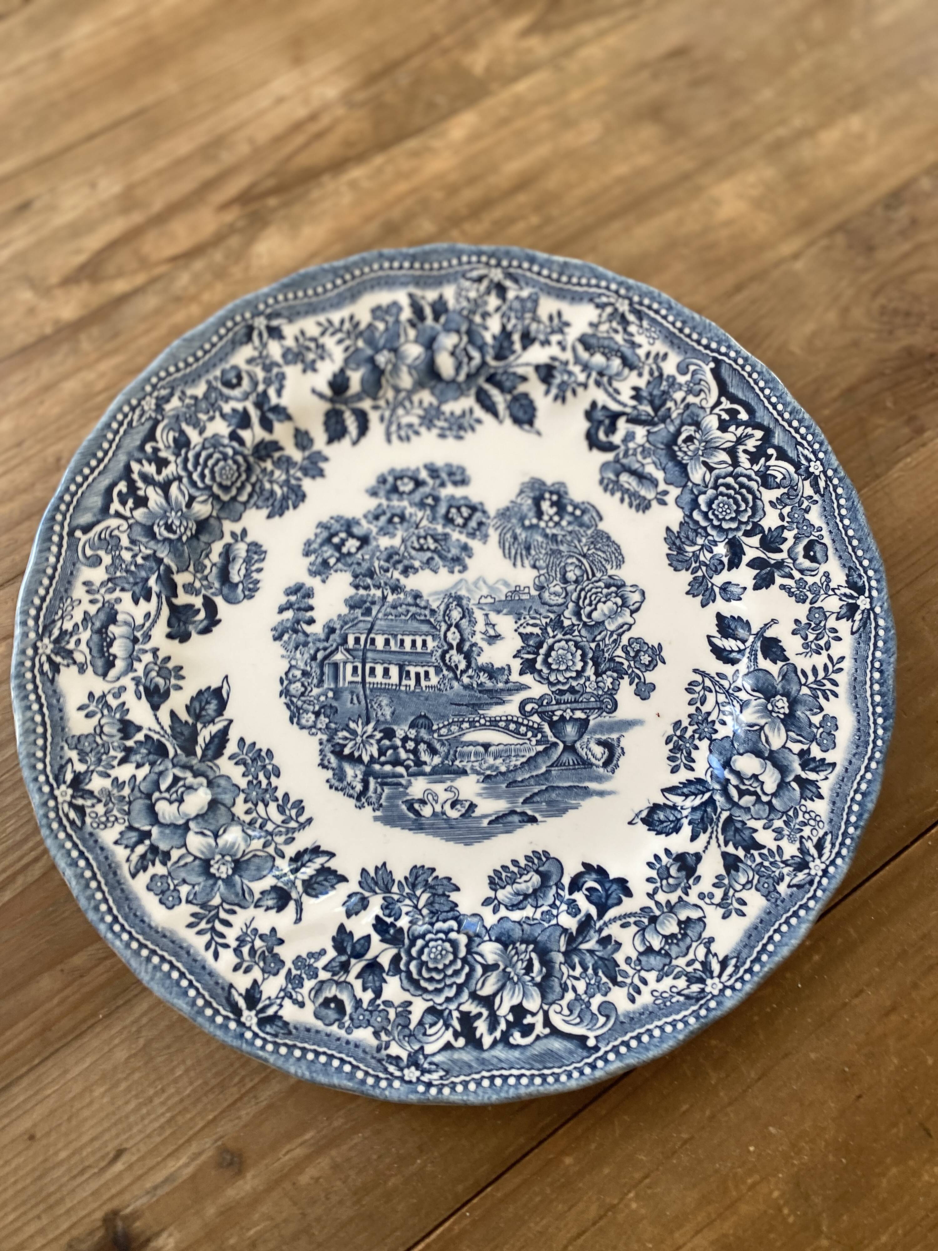Blue Churchill plate
