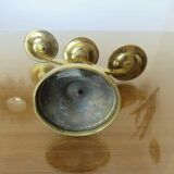 Modernist brass candle holder from the 70s