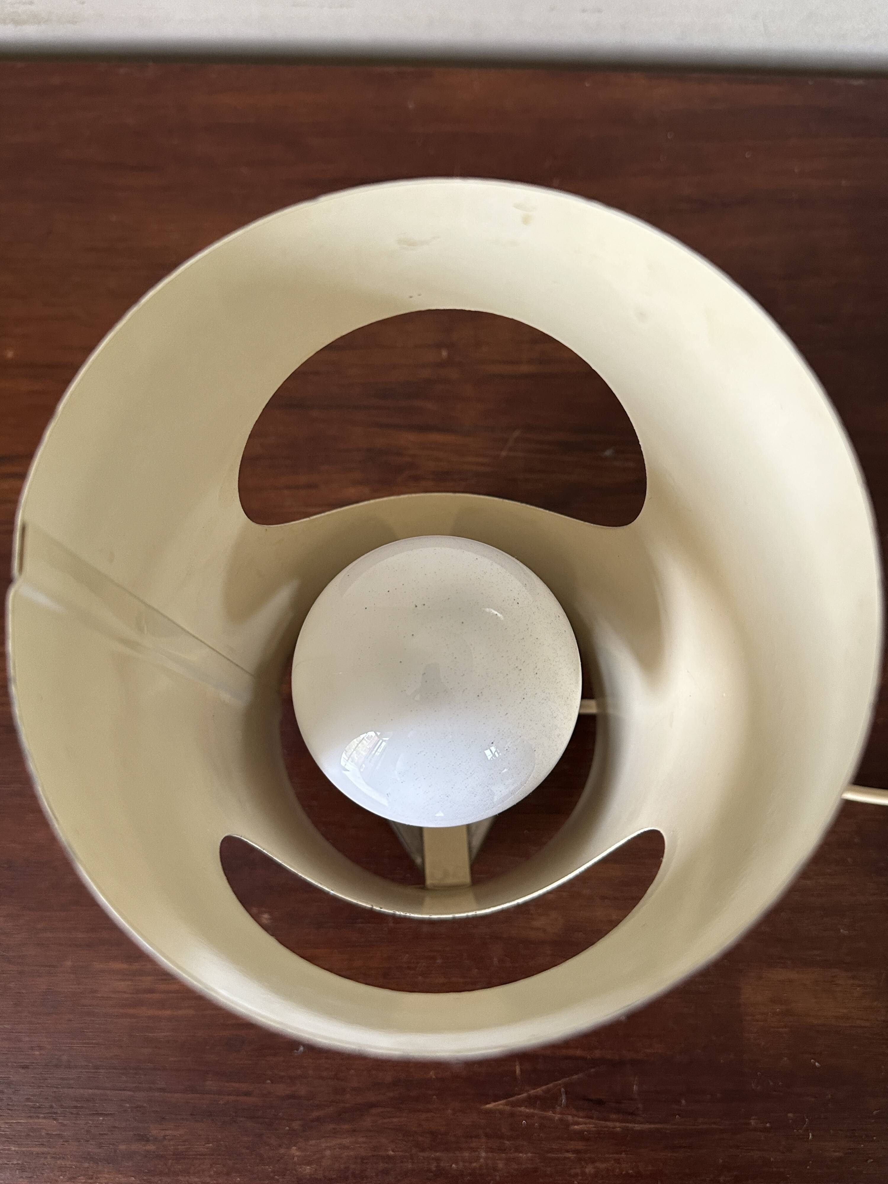 Vintage tube stainless steel lamp, 70s design