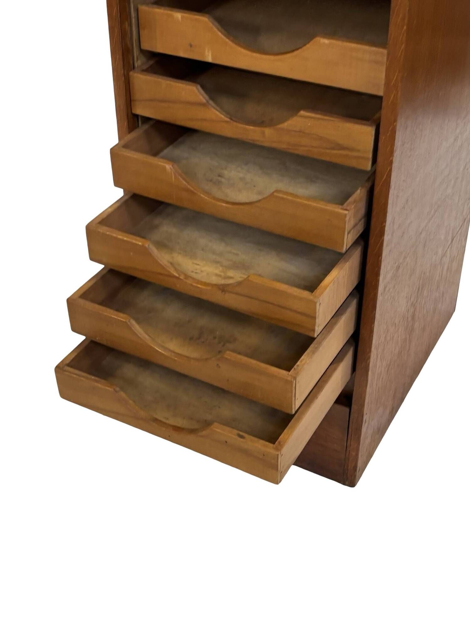 Art Deco desk, minimalist design in oak, unique 40s design, Netherlands.