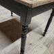 Louis Philippe style 1900s bistro farmhouse table with swivel legs