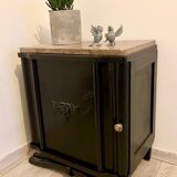 Black Art Deco bedside table