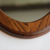 Danish oval teak mirror