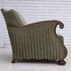 1950s, Danish relax armchair, green furniture velour, carved oak wood.