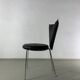 6 black leatherette metal chairs from Lubke, Germany, 1990s