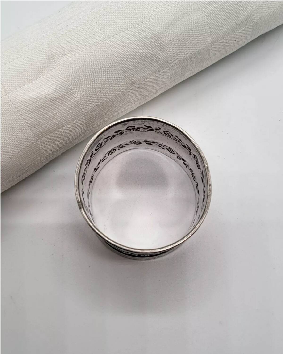 Antique Silver Napkin Ring with Minerva Hallmark