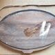 Carved wooden mirror Art Nouveau France 1920 oval shape