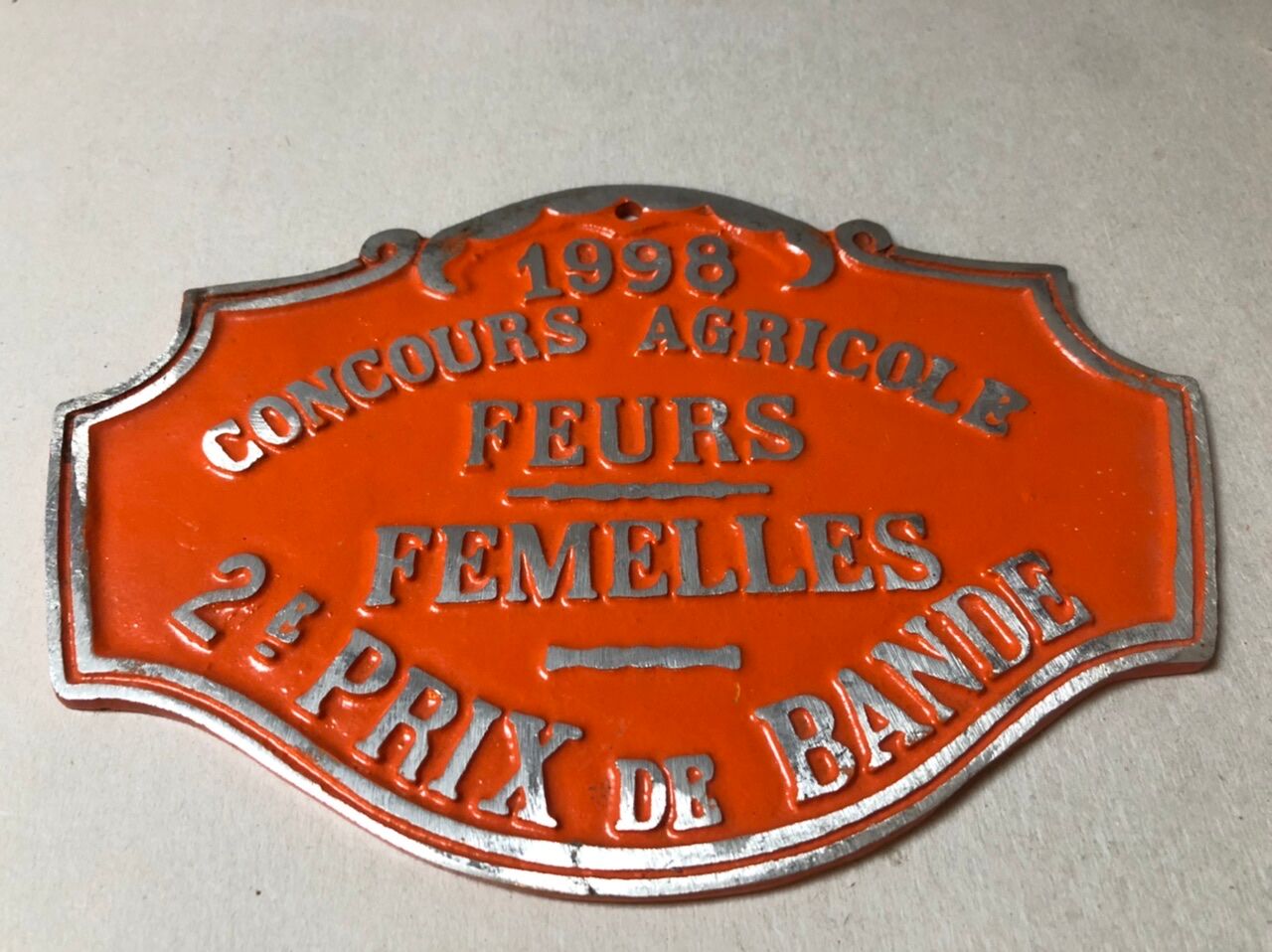Competition plate agricultural feurs,1998