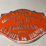 Competition plate agricultural feurs,1998