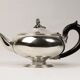 Christofle teapot in silver-plated metal and blackened wood – late 19th century